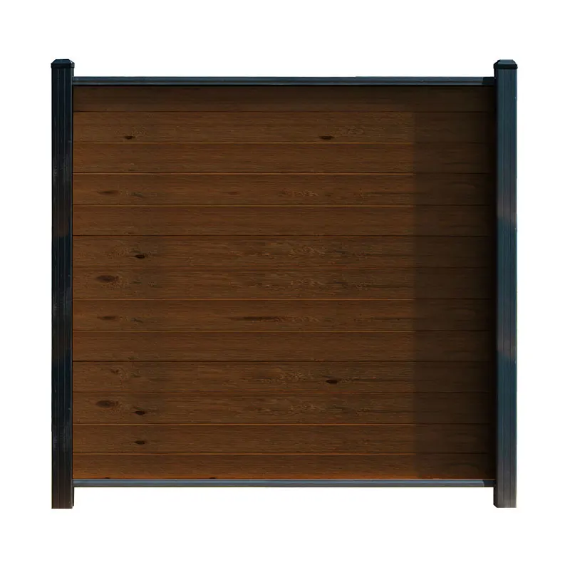 HYAP-F0001 Hot Selling W2m*H1.2m Aluminium Panel Fence Garden Decorative Powder Coated Black Aluminum Slat Fence