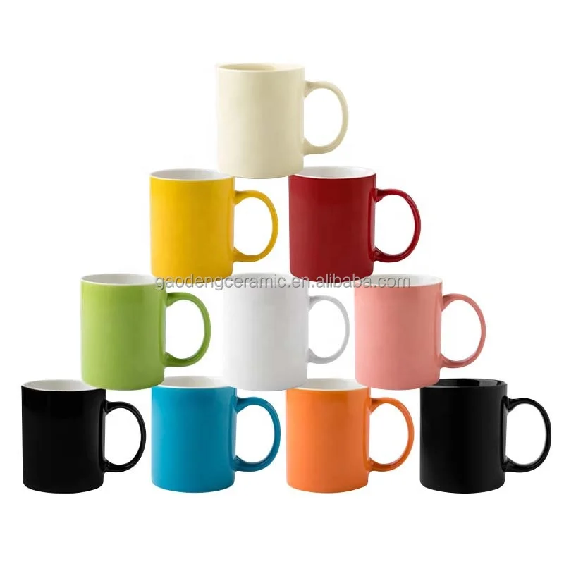Custom 11OZ Color Mug Logo Image Two-Dimensional Code Custom Gift Ceramic Coffee Cup Custom Creative Advertising Cup
