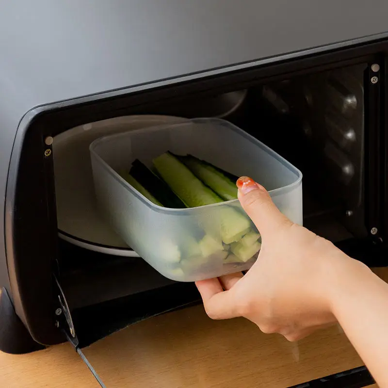 New BPA Free Plastic PP Stackable Food Keeper Storage Container Reusable Vacuum Fridge And Microwave 3 Set Organizer For Kitchen