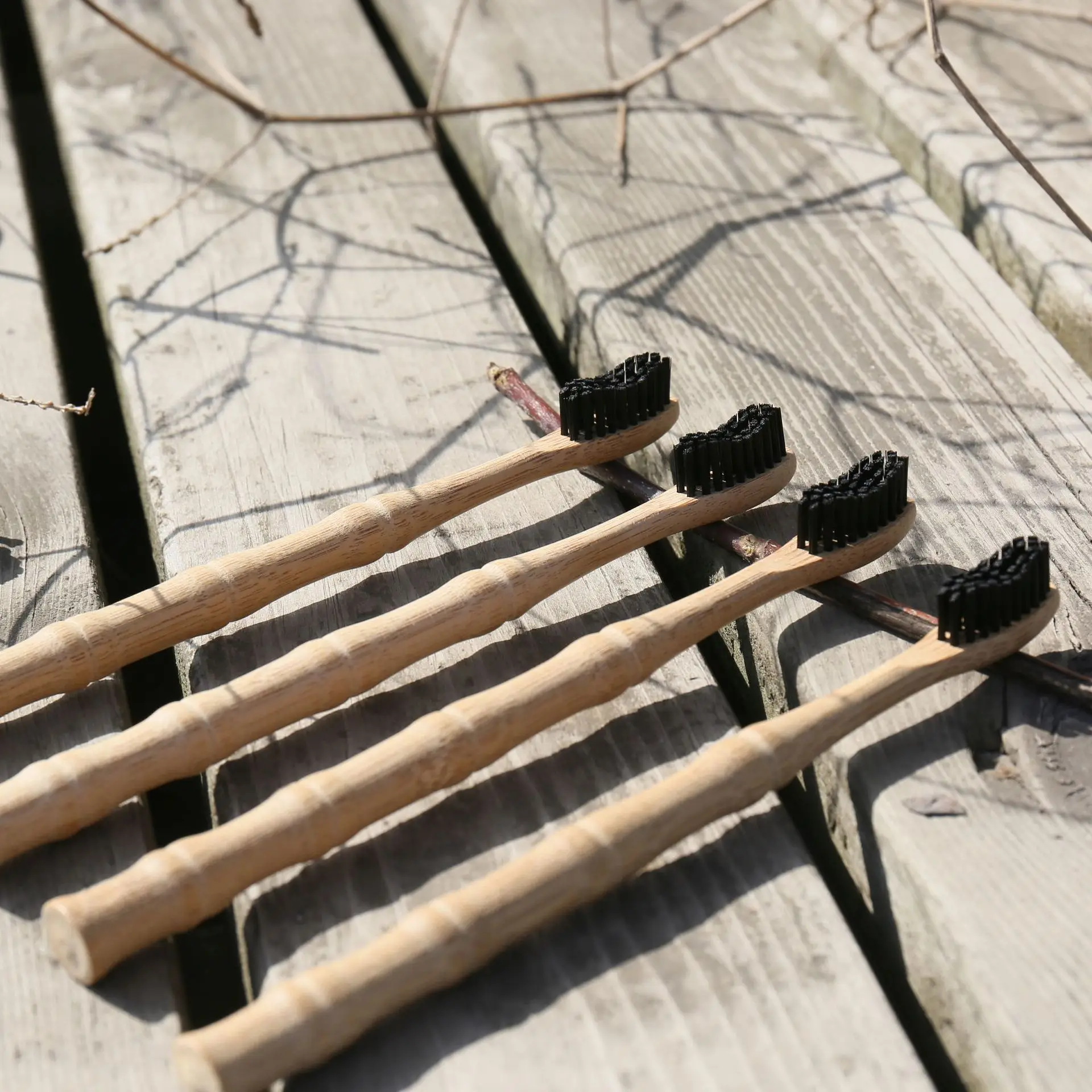 Биоразлагаемая дорожная Органическая Бамбуковая зубная щетка для взрослых