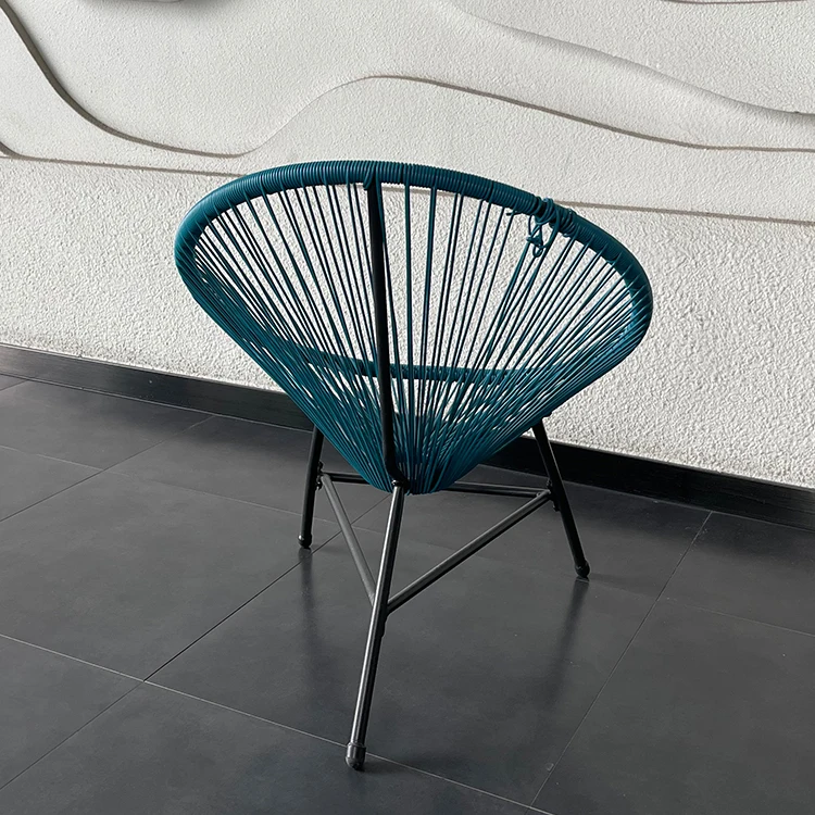Набор стульев Acapulco из ПЭ ротанга под заказ, Современный дизайнерский уличный обеденный стул из ротанга для внутреннего дворика