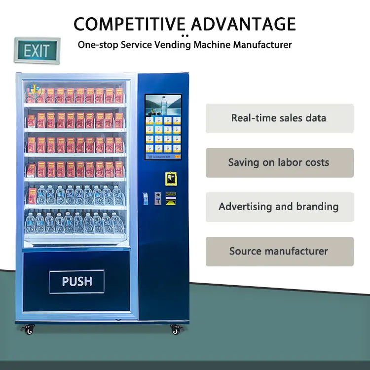 Customized Refrigerated Vending Machine Interactive Shopping Combo Vending Machine Canned Beverage Vending Machine Retail