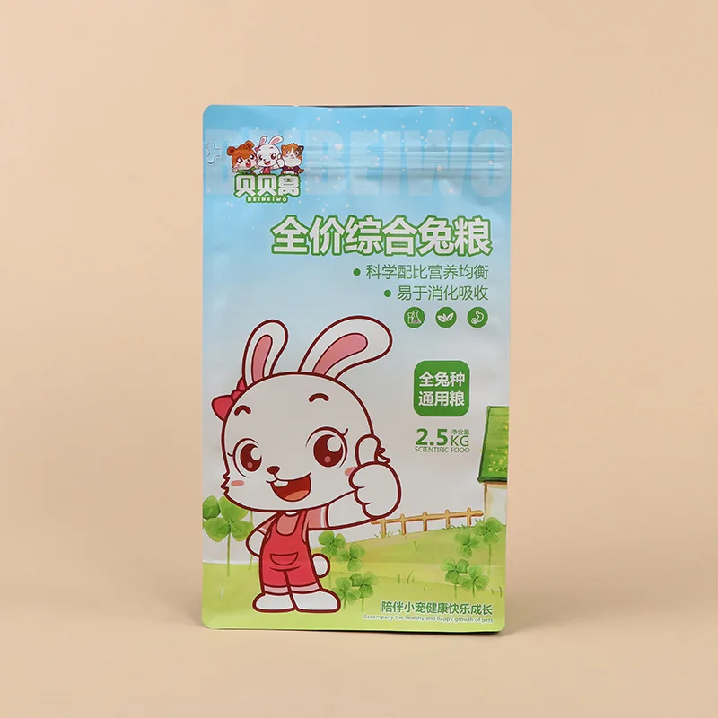 Wholesale custom Printed Transparent Pe Stand up Pouch Plastic Zipper Bags Pet Food Stick Packaging Nylon Bag