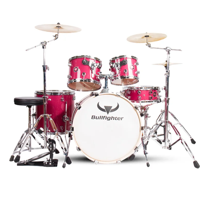 
Minsine Wholesale custom professional 5pcs PVC jazz drum set Musical Instrument 