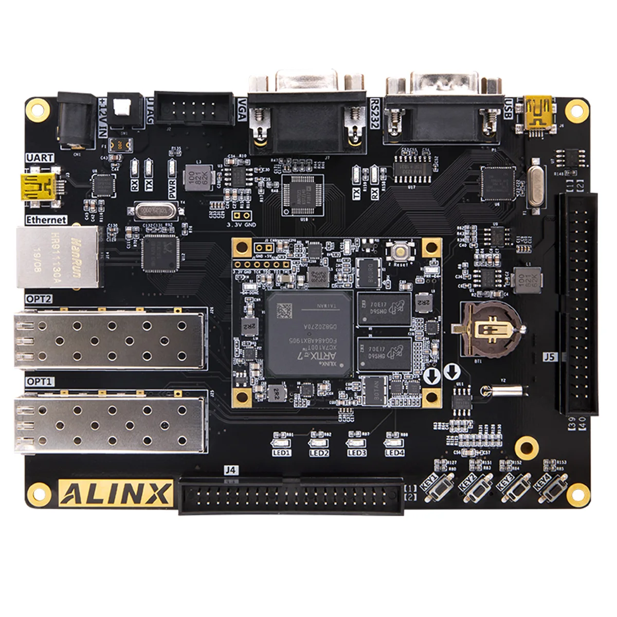 Alinx AX7102: XILINX Artix-7 XC7A100T FPGA развитию A7 сомов для программирования в производственных условиях Gigabit Ethernet VGA оценочные платы