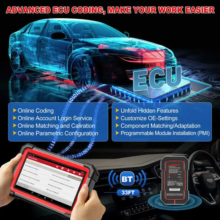 LAUNCH X431 CRP919E BT Code Reader CANFD DIOP ALL System Diagnostic Tools Europe Version ECU Coding OBD2 Scanner