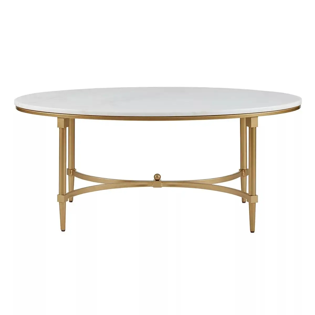 60cm round marble coffee table with golden stainless steel leg for living room