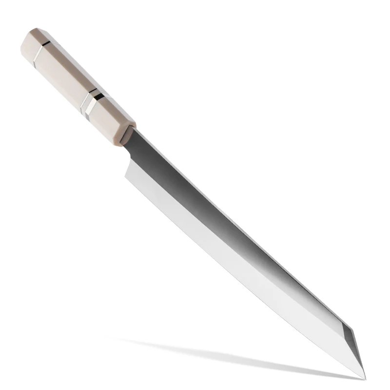 Professional Japanese Stainless Steel Kitchen Chef Filleting Knife Sashimi Sushi Fish Kiritsuke Knife With Ivory Octangle Handle