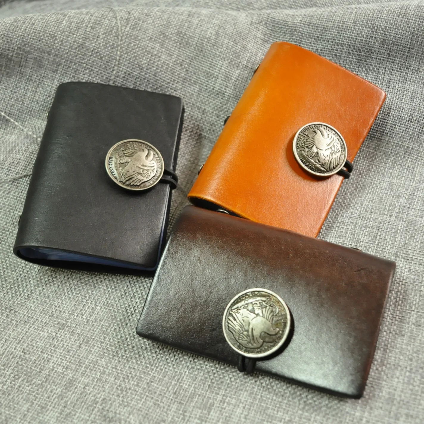 Wholesales Genuine Leather ID Card Holder Indian Buckle 24 Credit Card Holders Men Mini Wallet