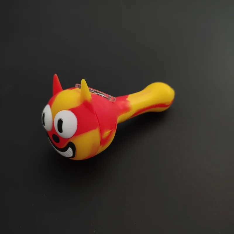 Multicolor Cat Modeling Smoking Accessories Tobacco Silicone Smoking Pipe