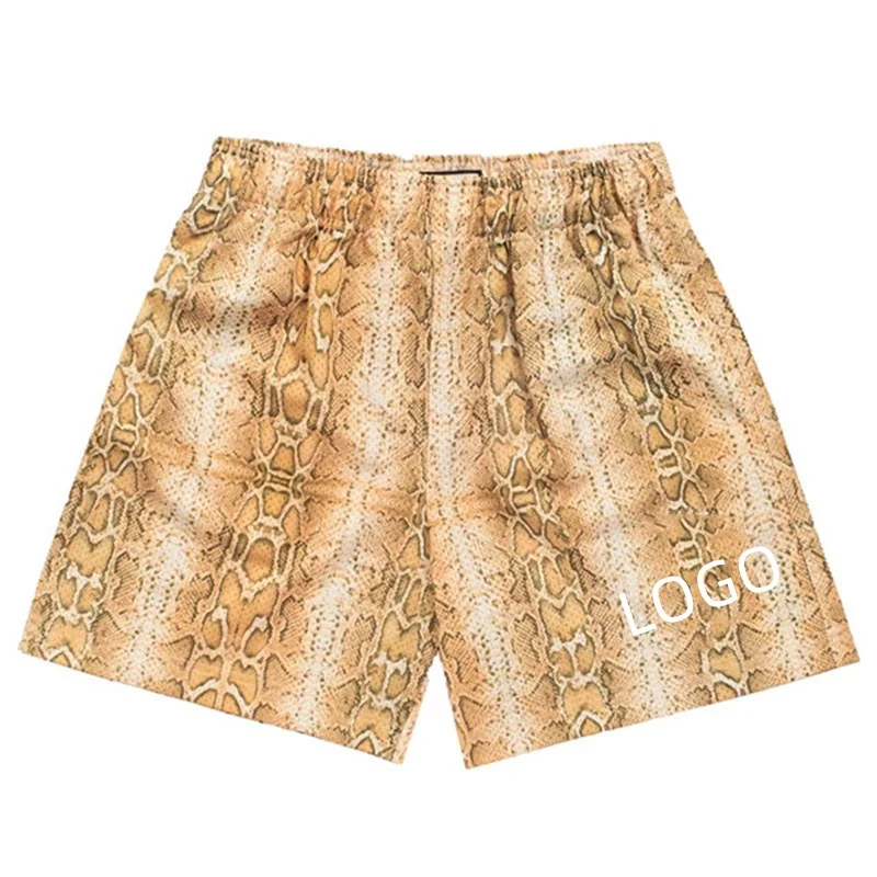 Oem Logo High Quality Mesh Shorts Men Blank Basketball Double Layer beach  200gsm shorts Summer Black Mesh Shorts