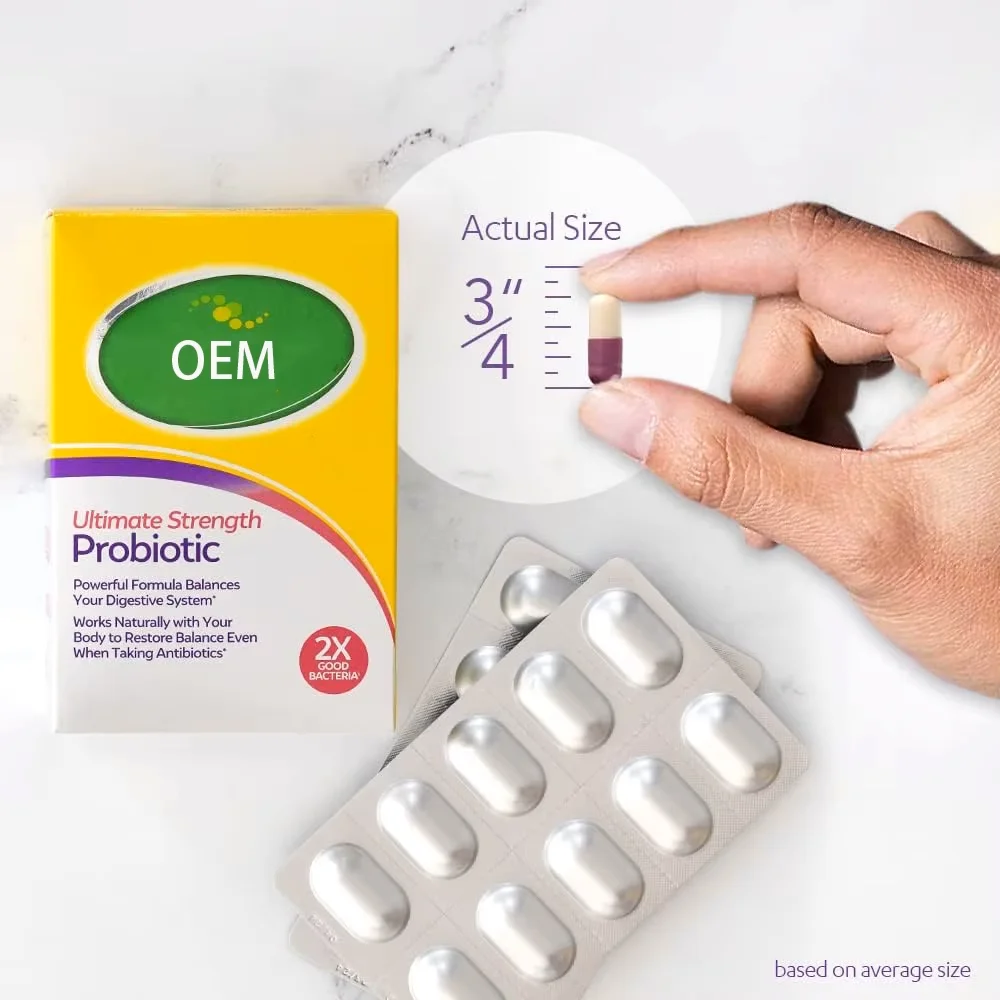 OEM Multi Probiotic Complex Supports Occasional Diarrhea Gas Bloating Ultimate Probiotics Supplements For Adult