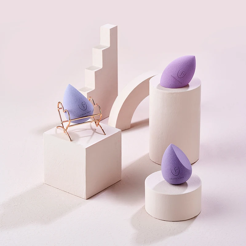 Beauty Cosmetics Tools Latex Free Purple Blender Custom Makeup Powder Puff Makeup Sponge With Packaging Boxes