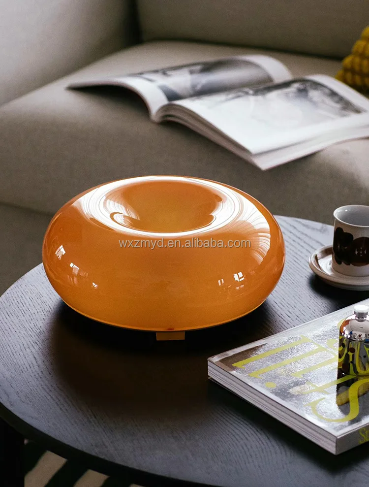 Modern Design Wembley Donut Wall Lamp Light Bedroom Touch Glass Orange Mushroom Bauhaus Bedside Table Lamp Atmosphere Lights