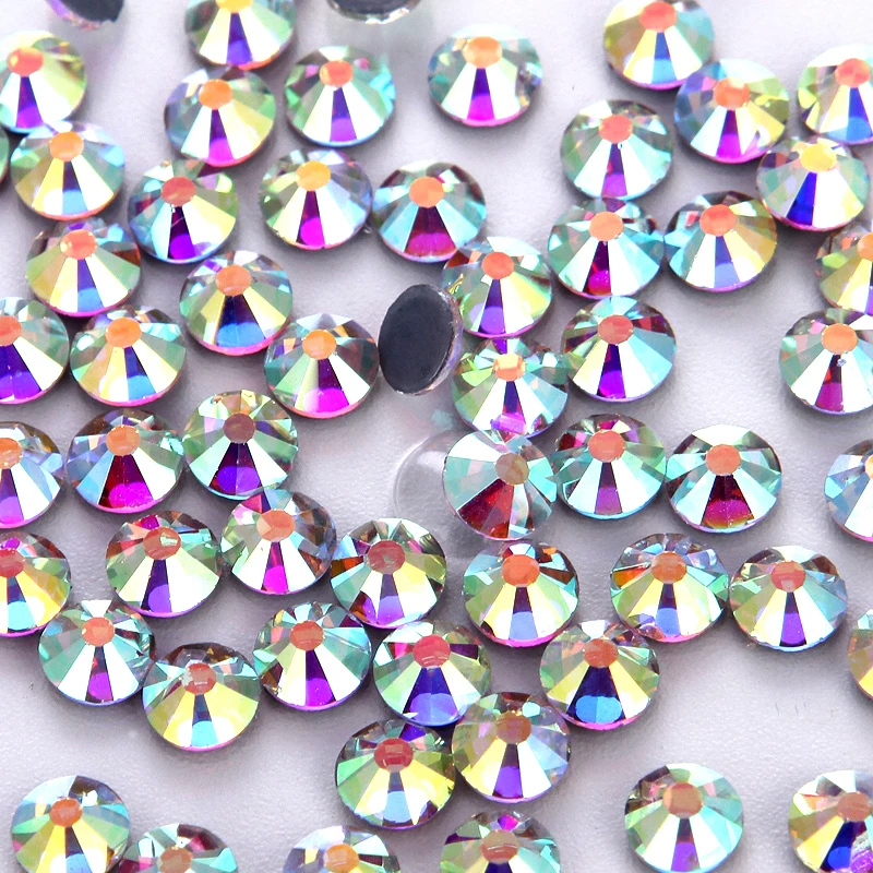 Wholesale Bulk Ab Dmc Quality Stone Flat Back Hot Fix Glass Crystal Rhinestones