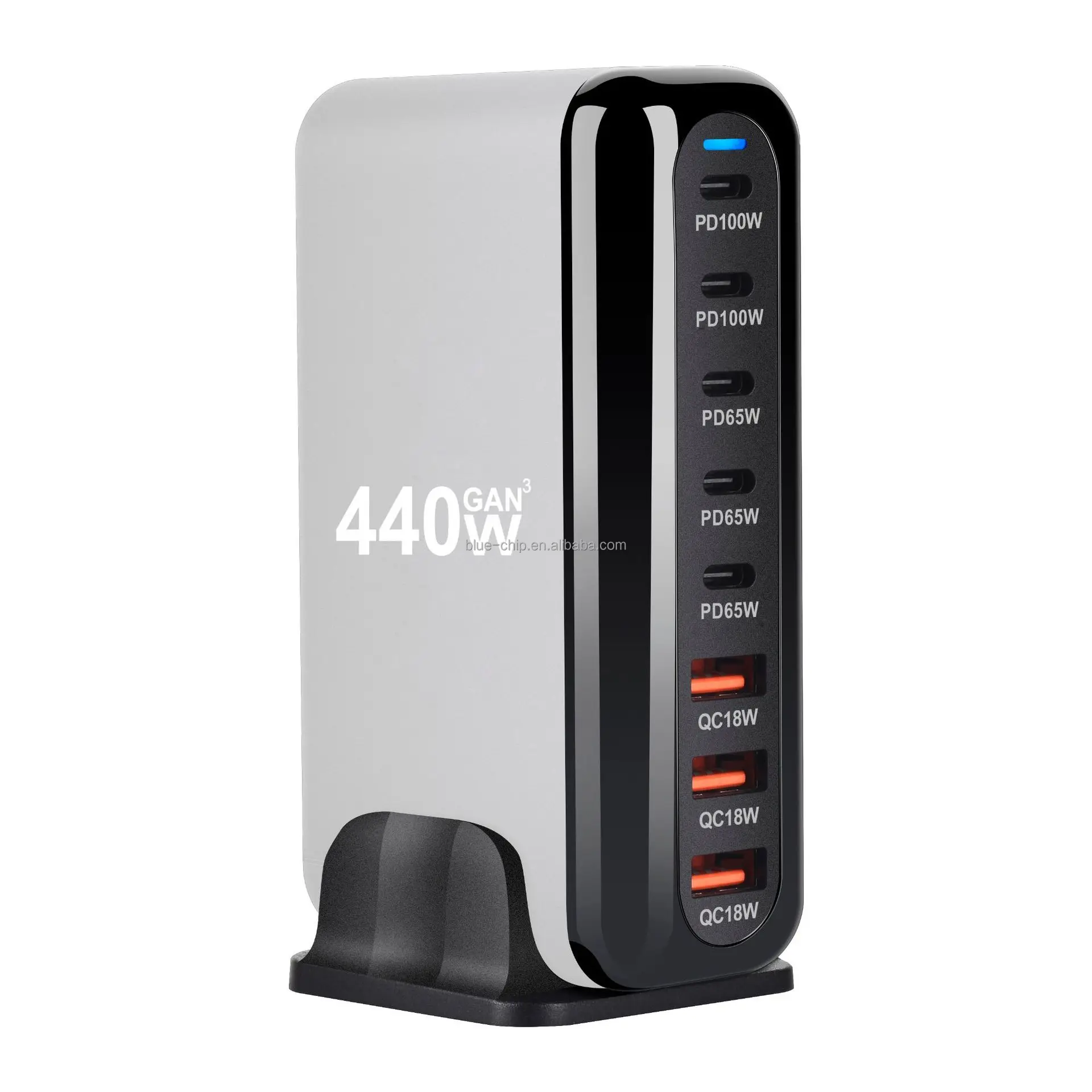 440W Mobile Promotional Gan Multiple Phone Wall Charging Au Plug Type C Fast Universal Usb Charger And Adapter On Desktop