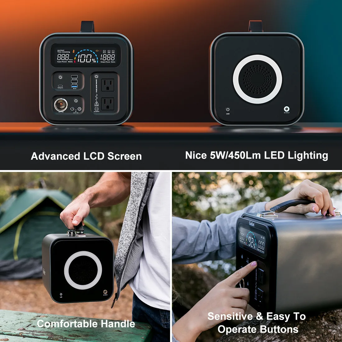 solar energy systems solar generator portable station power supply 500w solar panel power supply energy storage power bank 220v