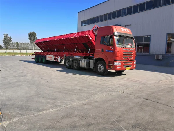 60Tons Superlink Dump Trailer 40ft Tipping Truck Trailer Box Semi Trailer Heavy Duty Mechanical Suspension Steel JOST Brand