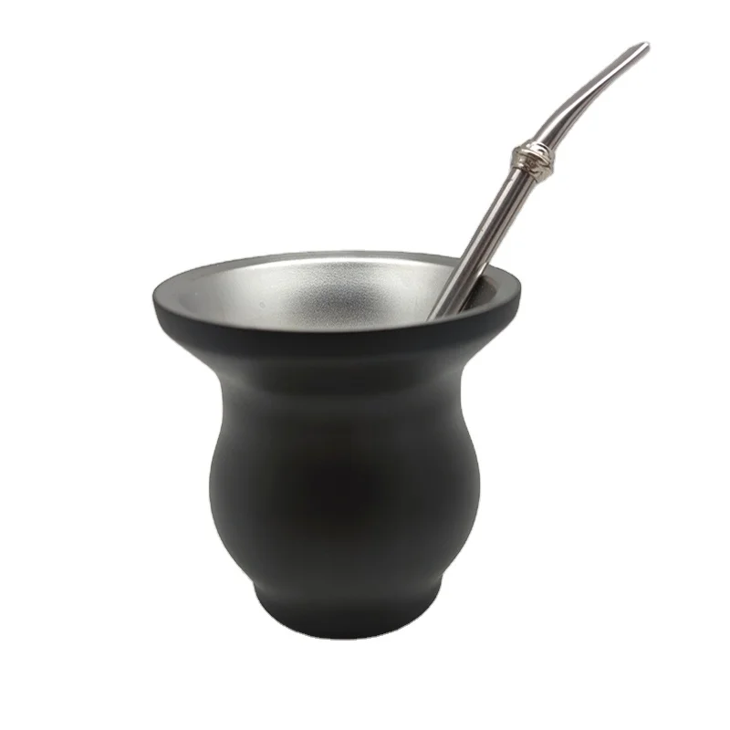 Tazas De Vidrio Para Te Argentine Tea Cup 270Ml Stainless Steel Double Wall Yerba Mate Gourd Cup