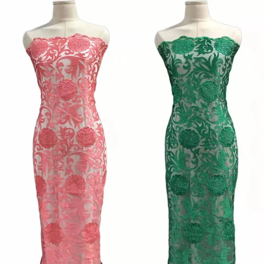 Topone Istanbul French Closure European Bulk Chiffon Guipir Organza Lace Fabric