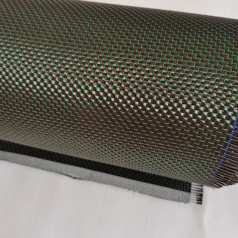 3K Carbon Fiber Cloth Green And Silver Cloth Plain Car Modification Can Be Cut Fiber Products DIY Coating