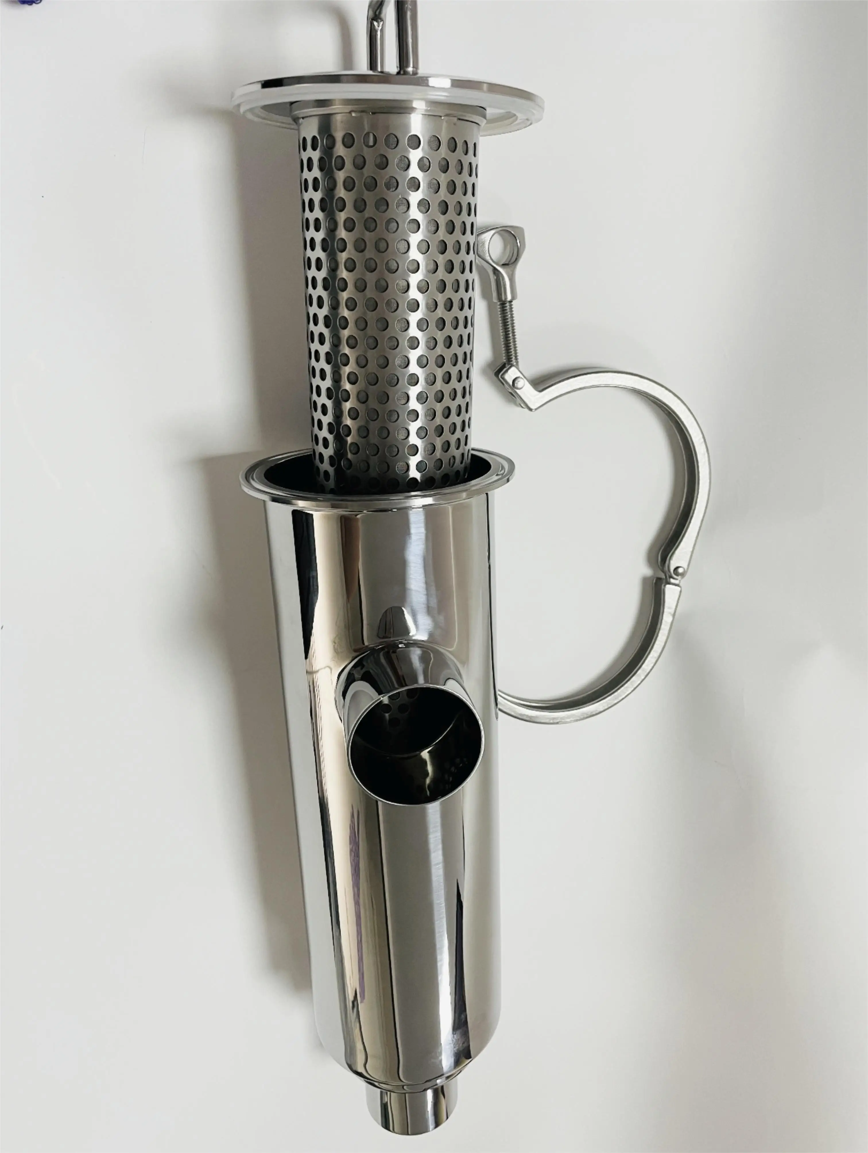 SS304 Beer Brewing Equipment Filter Strainer Filter Stainless Steel 304 or 316L Double Honey 52mm Welding Filter Strainer