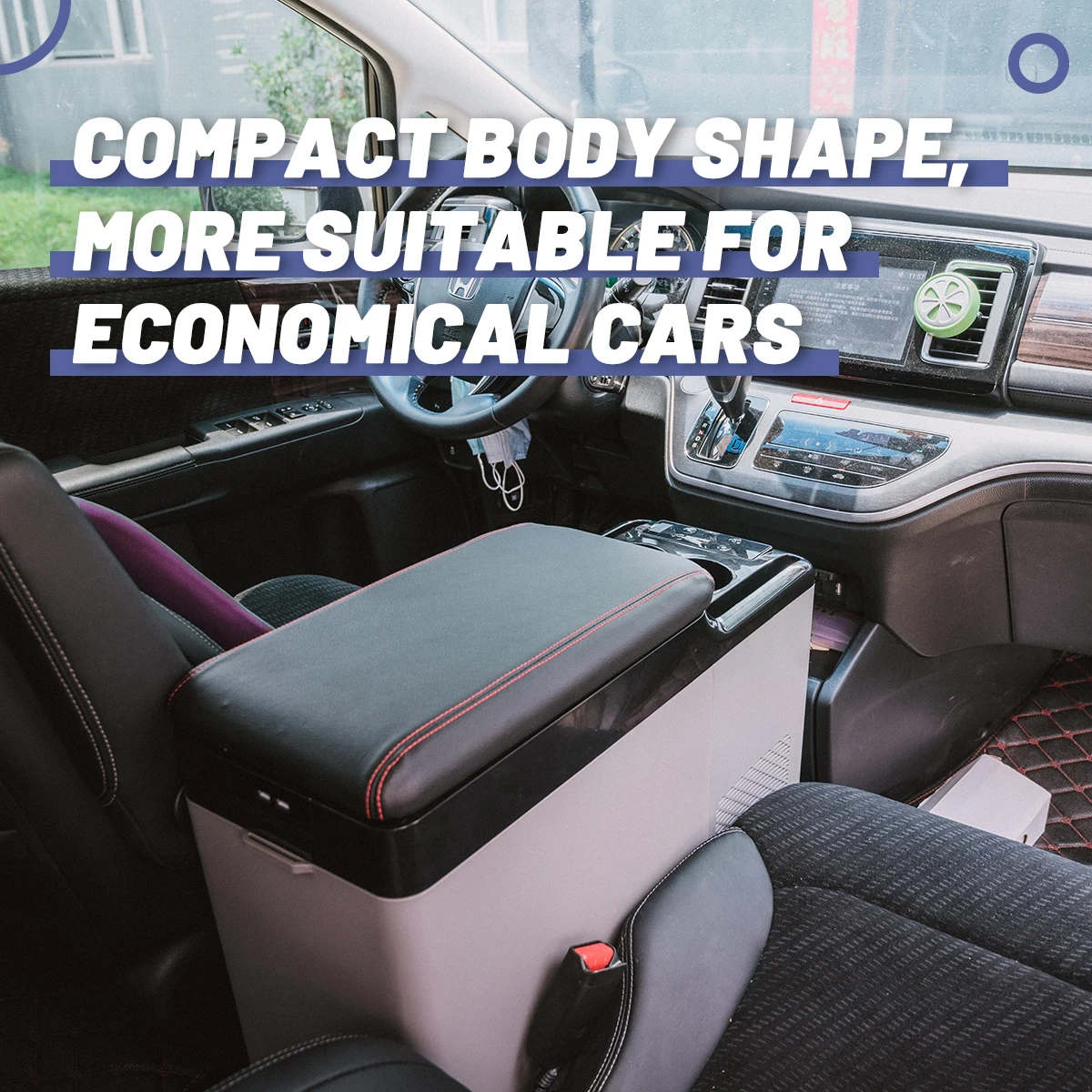 Alpicool CF15 Central Armrest Cooler Box Portable Camping Car fridges Mini Capacity Freezer 12V Dual Use Outdoor Refrigerator