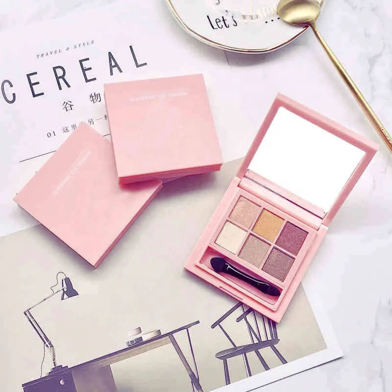 6 Colors Matte Eyes Effect  Makeup Eyeshadow Palette Private Label