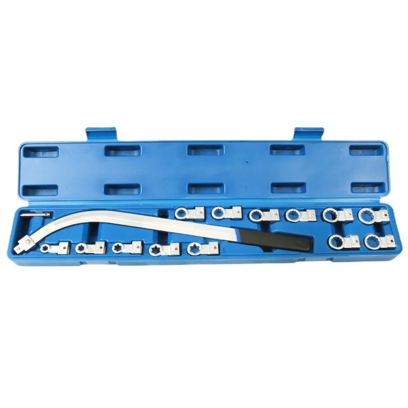 15pc Auxiliary Timing Belt Tensioner Pulley Wrench Set 12-19mm Spanner for Automobile Engine Belt for Pulley Disassembly