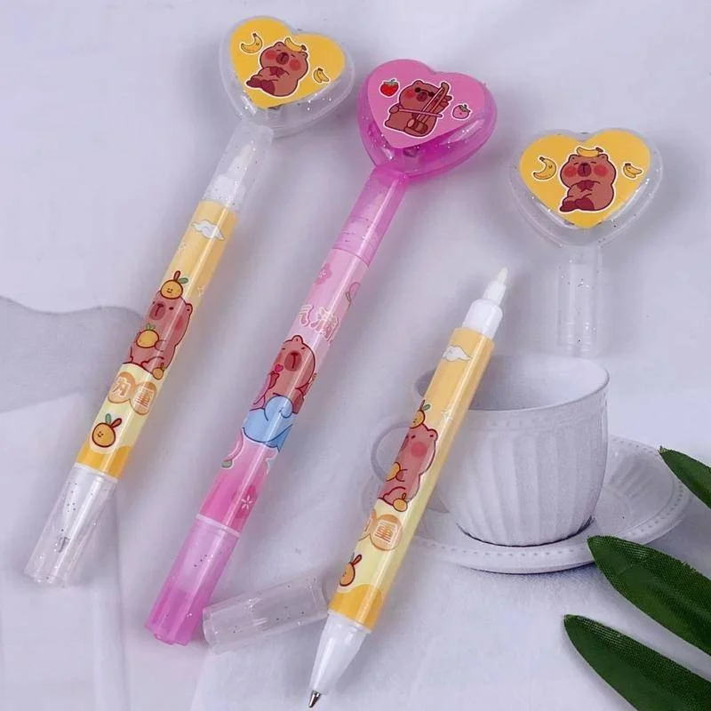 Cartoon Capybara Luminous Light Invisible Pen Magic UV Light Pen Secret Learning Magic Pen for Kids Party Favors Ideas