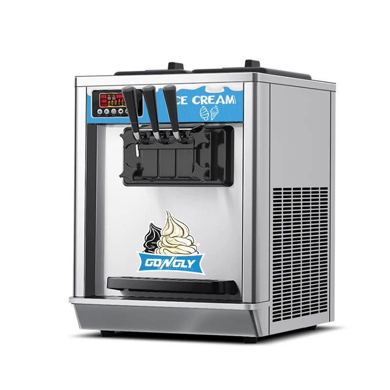 Gongly factory two flavors Commercial Italian Gelato Machine Small Ice Cream Machine with precooling