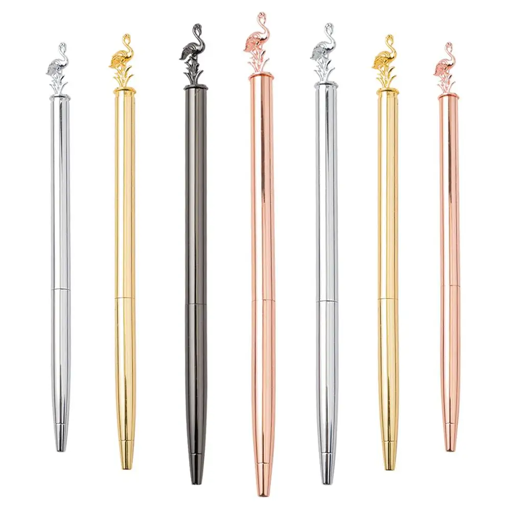 Promotion Gift with Custom Logo Hot Seller Ins Bird Fashion and Cute Flamingo Top Bird Metal Ballpoint Pen