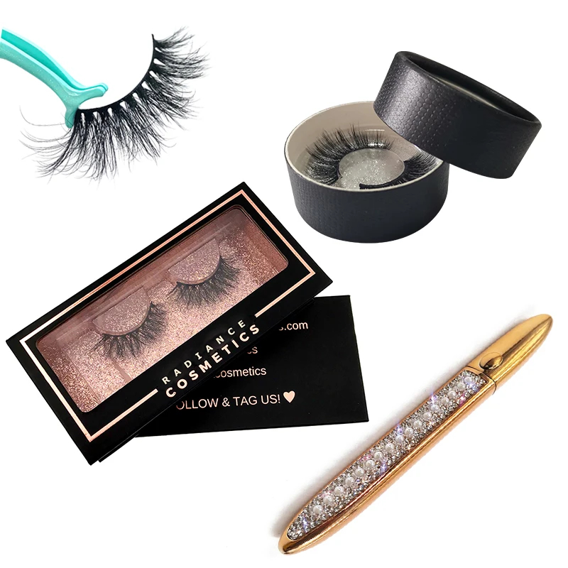 
Private label handmade vendor handicraft 3D mink Eyelashes with custom box 
