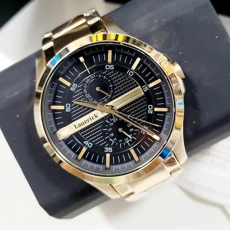 Мужские часы AX2121 Gold Warrior Luxury Coin многофункциональные кварцевый механизм водонепроницаемость 30 м нержавеющая сталь 22 мм стрелочные указатели