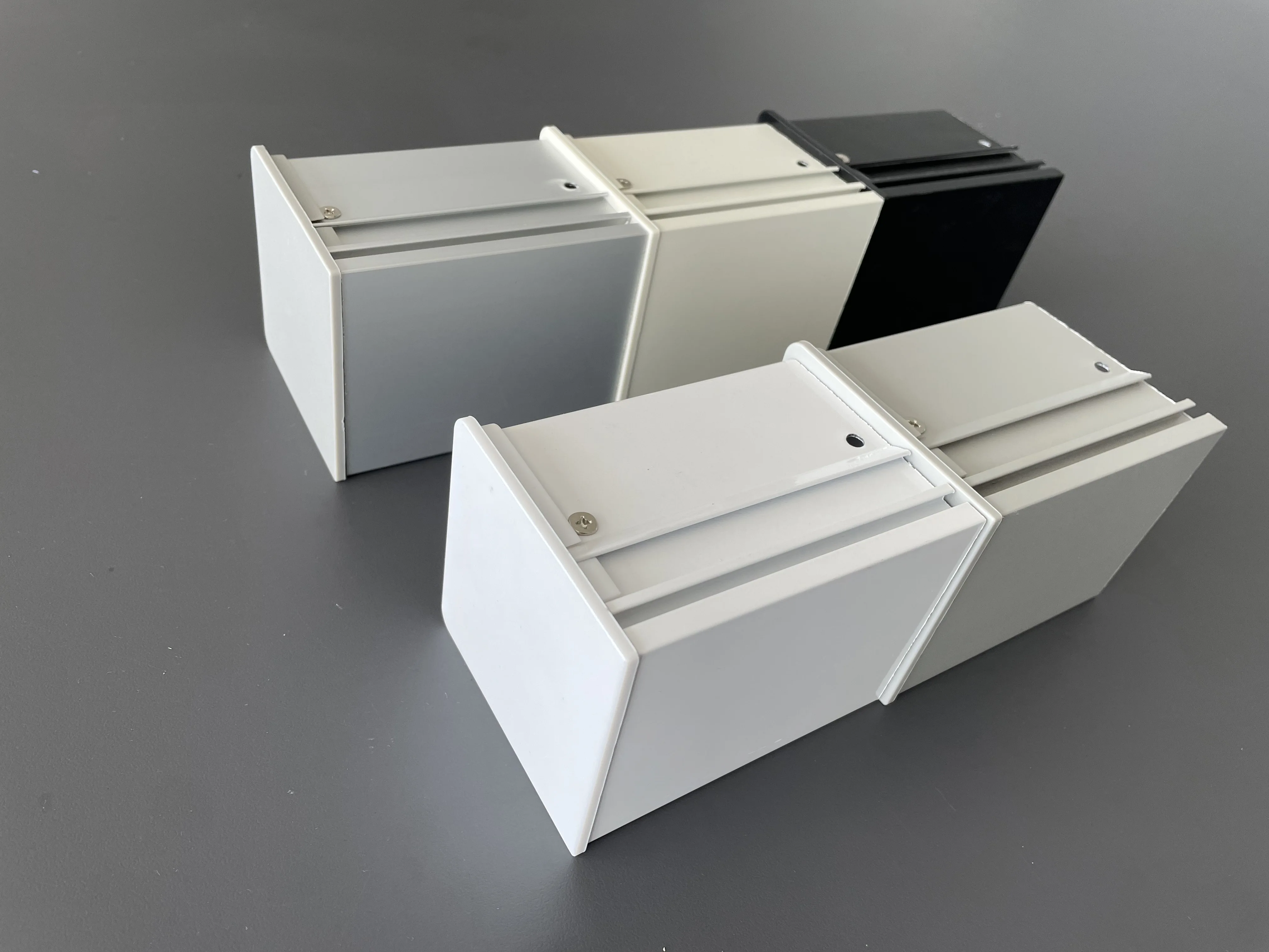 Square anodized silver cassette solar roller blind shade for Canada