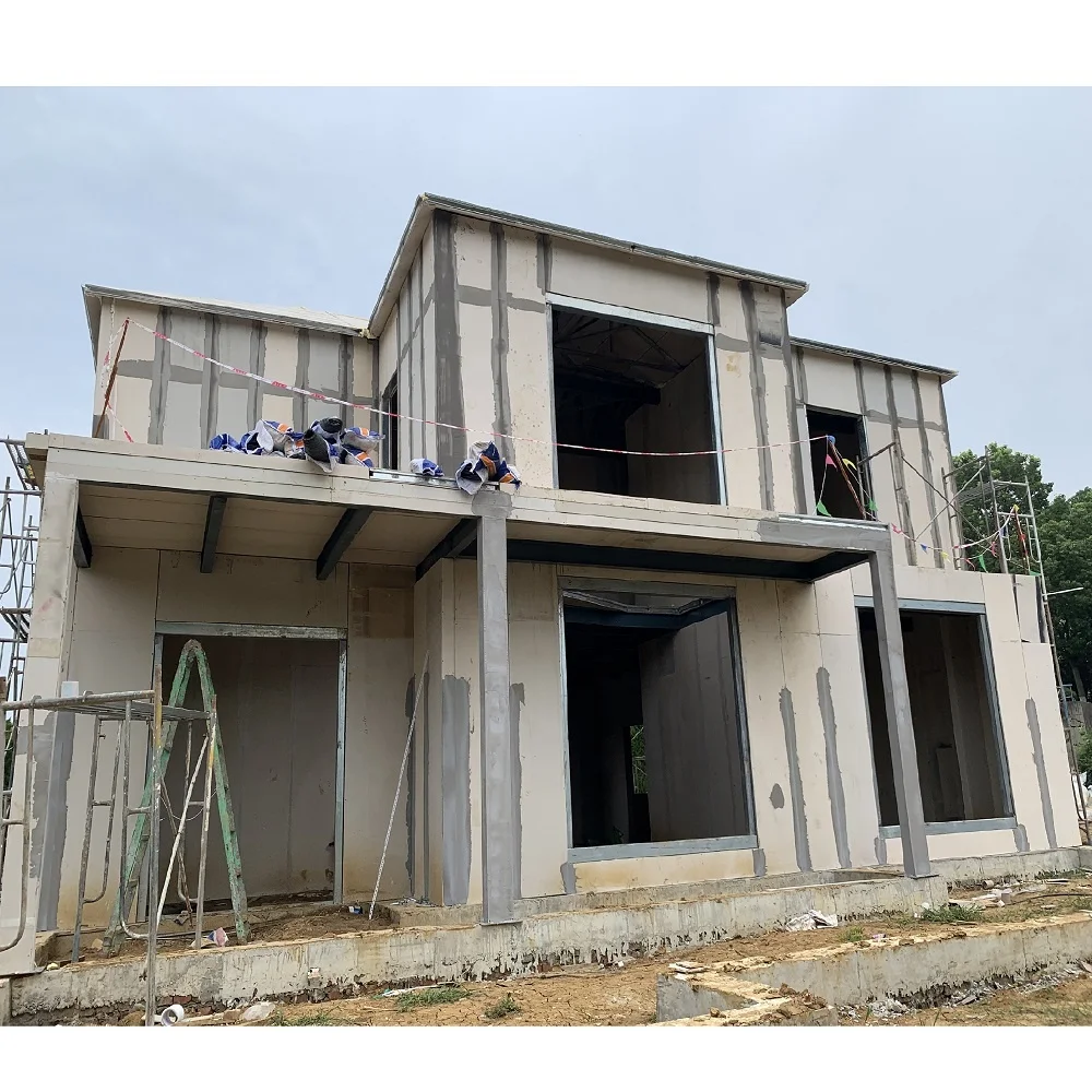 2024 Luxury Modern prefab cement panel +foam house light steel econel panel house