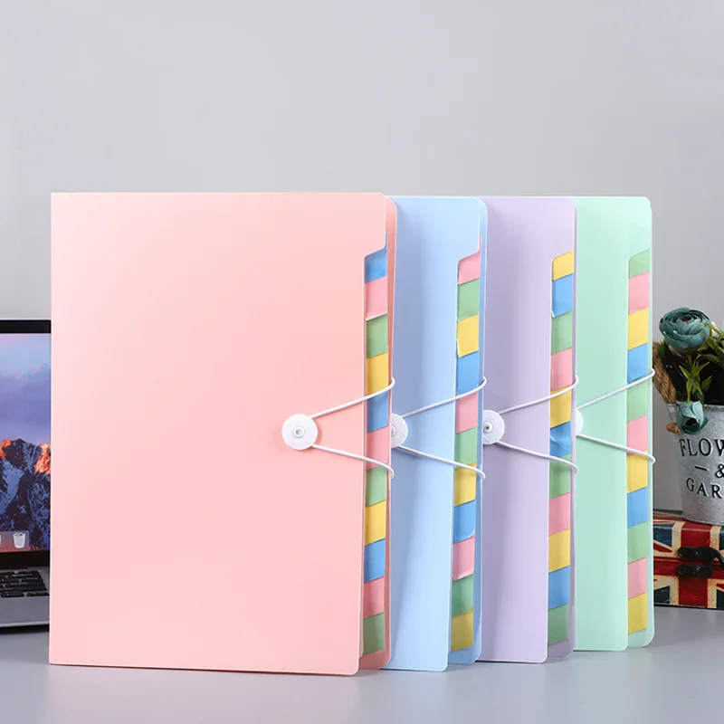 Low MOQ in stock, A4 PP clip document folder, wholesale expanding file, multi-layer storage bag