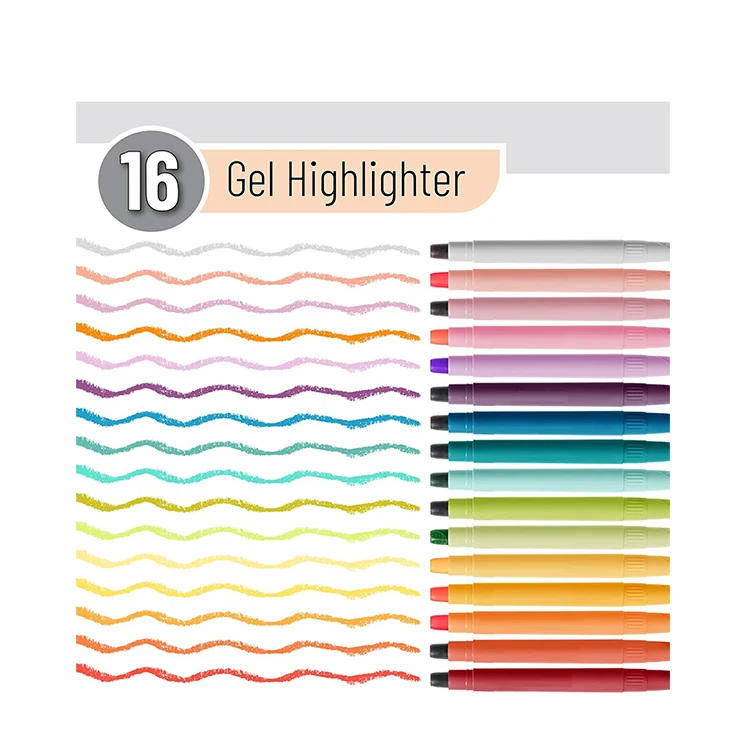 Zhejiang Manufacturer Oem New Design No Bleed Colored Bible Gel Highlighter Marker Pen Set Kawaii Text Markers for