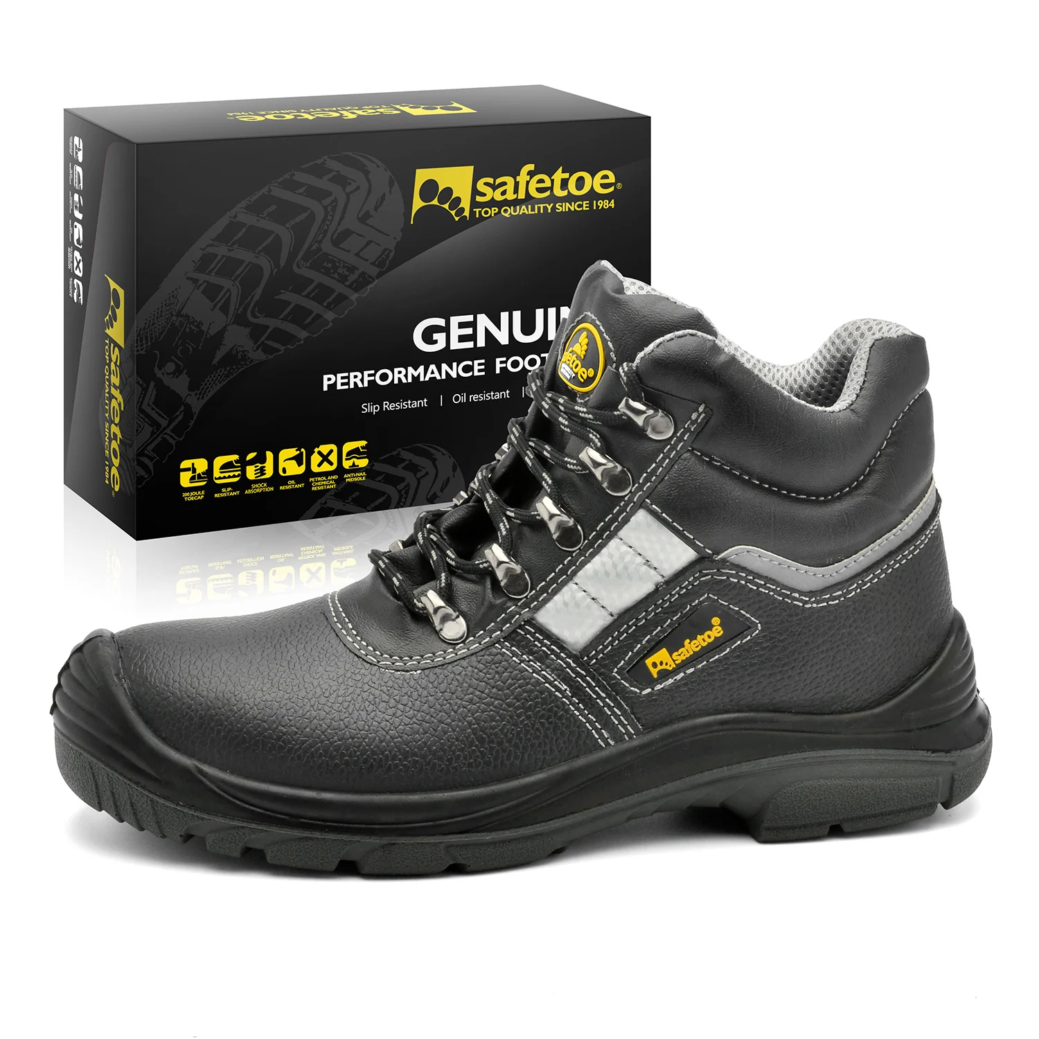 
Safetoe S3 CE Steel Toe Cap Safety Shoes for Men & Lady Workers, Cow Leather Indestructible China Safey Work Boots for Industry  (62136252166)