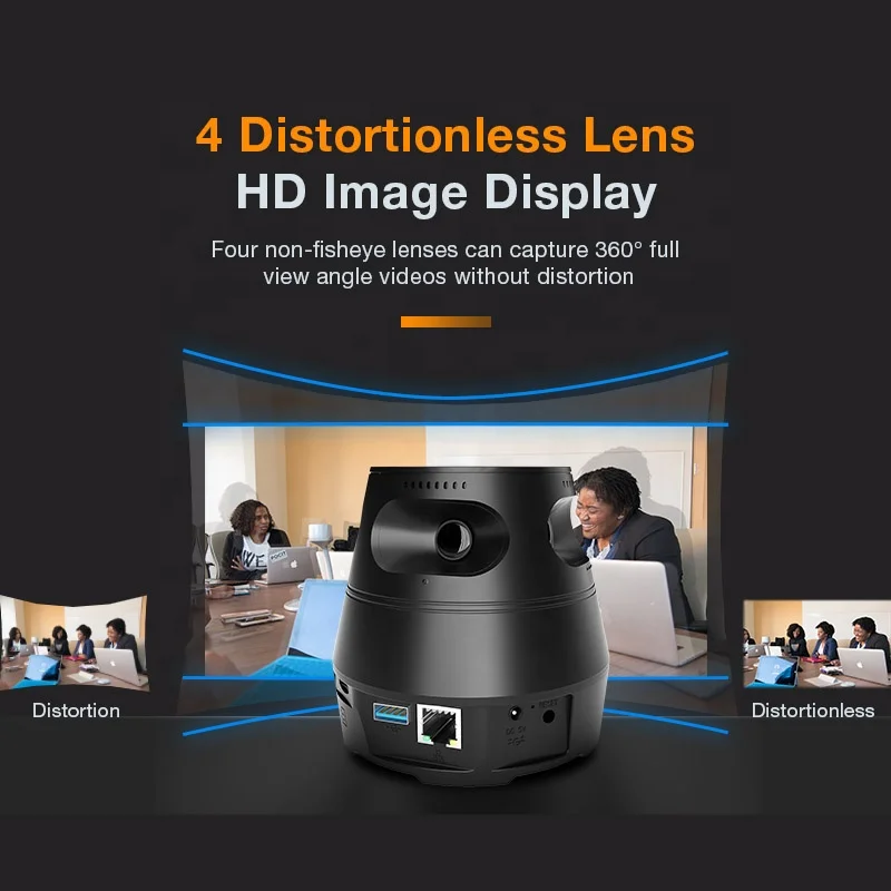 Anywii 1080p usb camera 360 webcamera audio voice tracking web camera with microphone