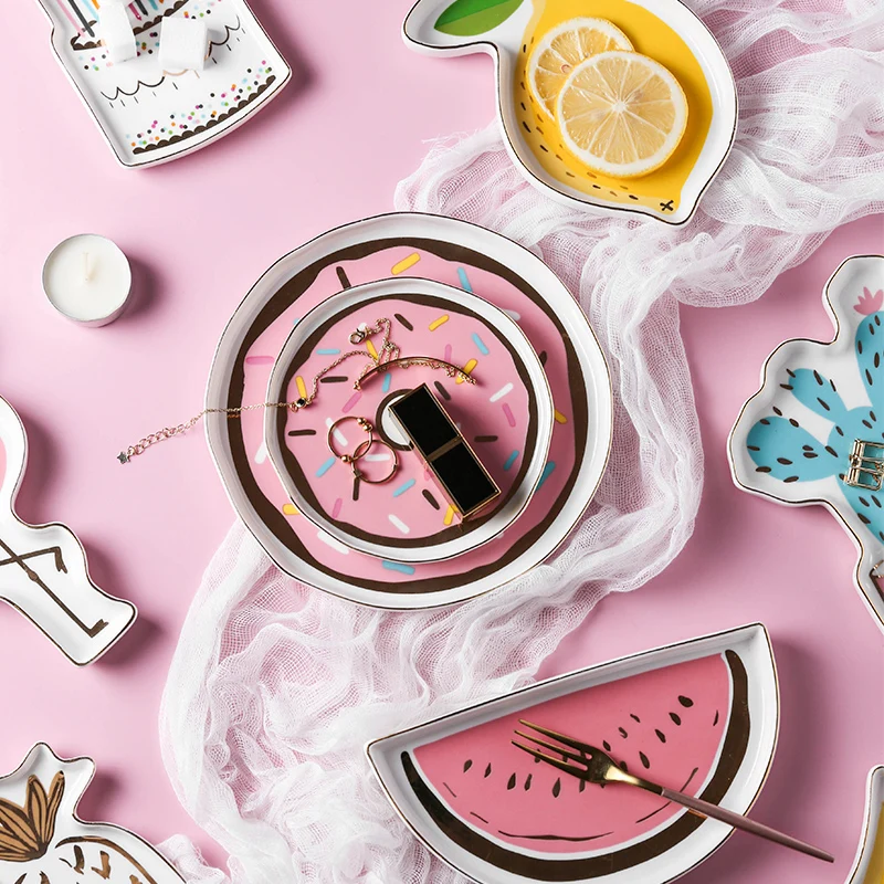 Donuts shaped Chinese Factory Hot Sale jewellery show display stand Trinket Jewelry Dish Tray