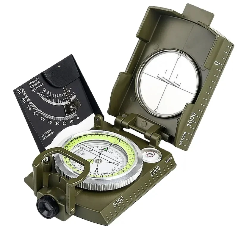 Foldable Compass of Zinc Alloy Outdoor Multifunctional Waterproof Compass