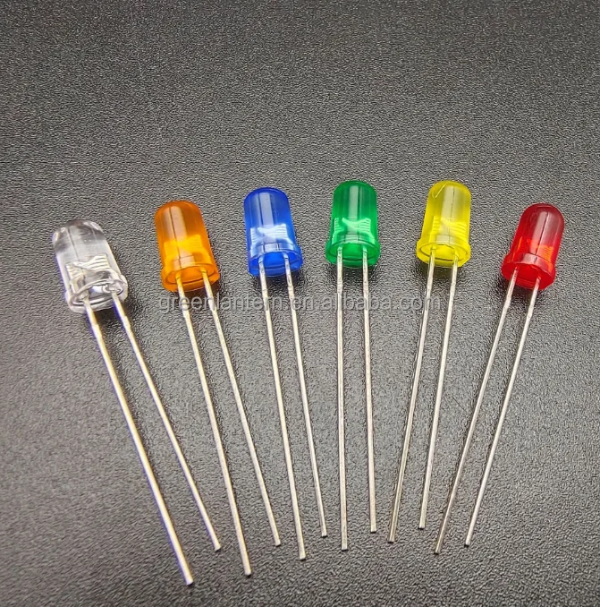 3 мм 5 8 10 соломенная шляпа овальный красный желтый синий белый зеленый RGB через отверстие светодиодный Диод