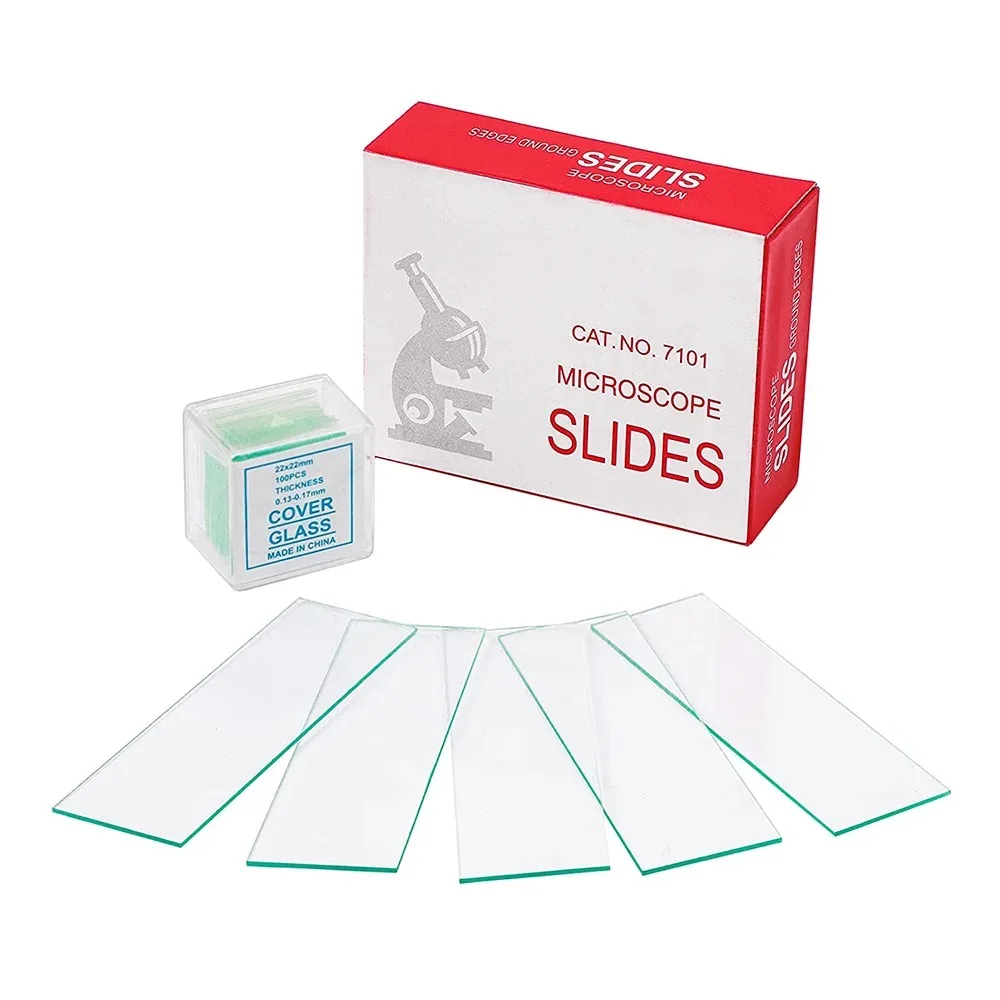 Wholesale Lab Disposable 50PCS 1-1.2mm Ground Edge Diagnostic Glass Slide Microscope