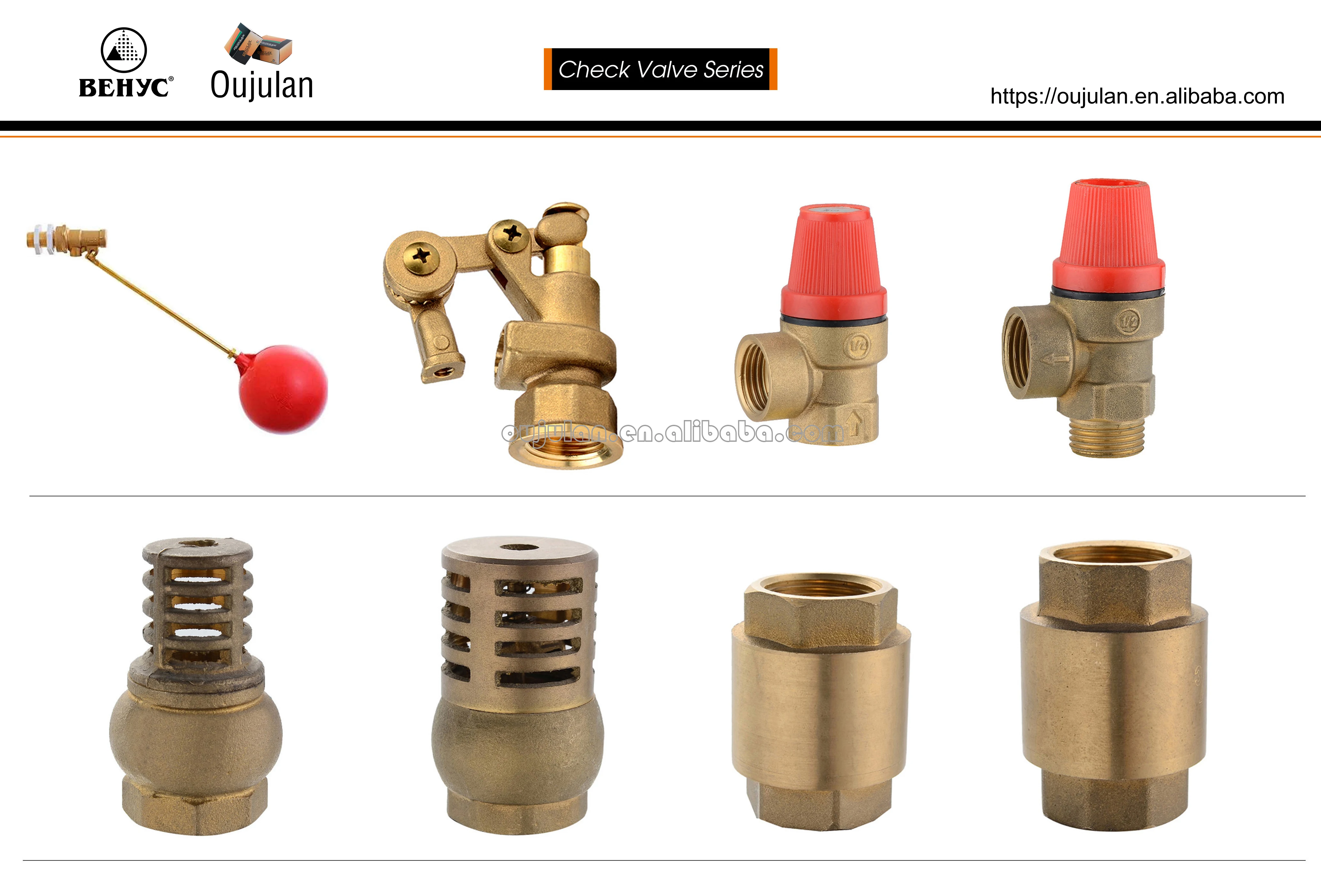 Brass Female Thread Valve Water Pump Foot Check Valve Stainless Steel Net Filter