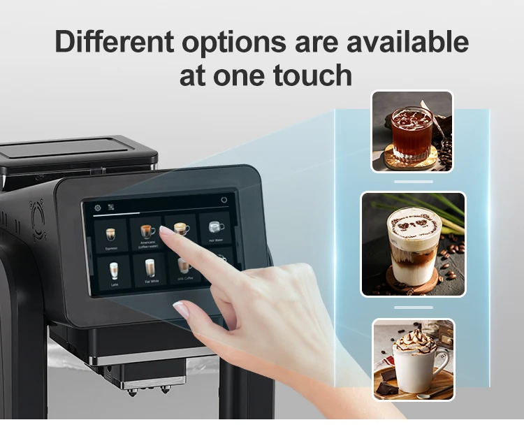 Home Professional Cappuccino Latte Espresso Office Business Commercial Fully Automatic Coffee Vending Machine With Grinder