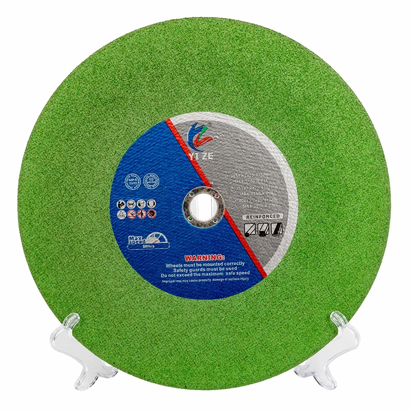 High quality 350mm 355mm green single net 14 inch Cutting Disc cut off wheel cutting wheel for metal