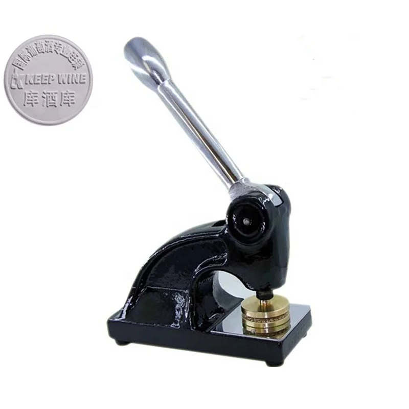 Big steel and portable hand press custom embossing seal stamp for wedding invitation paper certificate
