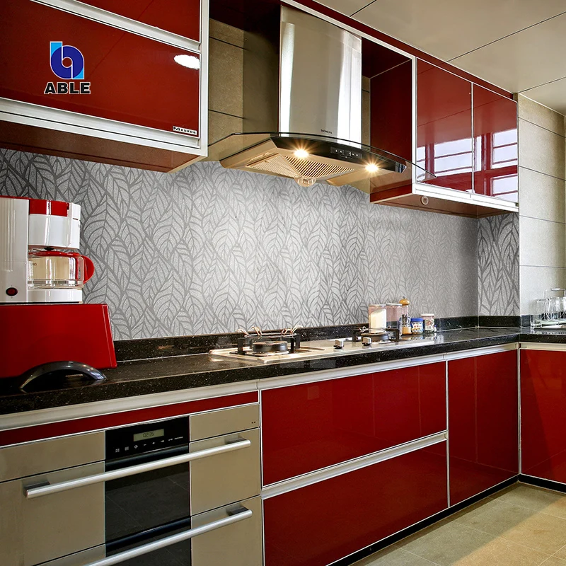 Easy application oil proof aluminum foil kitchen wallcover wall decal sticker for home decoration large wholesale