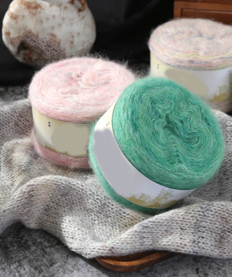 Hot Factory Directly Supply High Quality  Mohair Fancy Yarn Crochet For Knitting